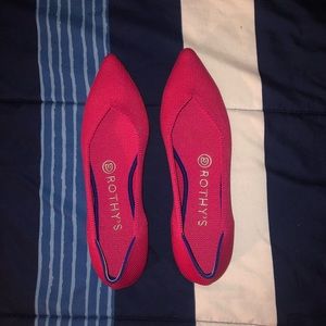 Hot pink rothy’s flats